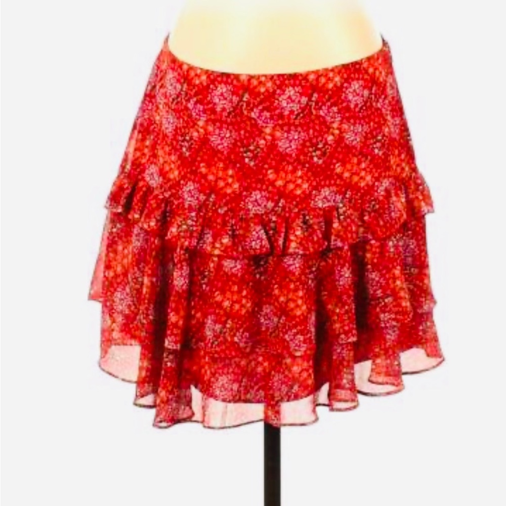 Rebecca Minkoff Floral Tiered, Mini Skirt Size (M) DESIGNER ✅